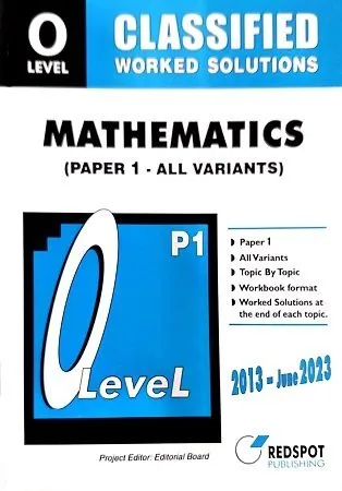 Redspot O Level Classified Math P1 Unsolved Topical Exam Papers 2023