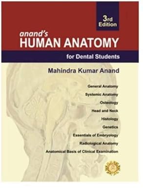 Anand’s Human Anatomy for Dental Students 3rd Edition