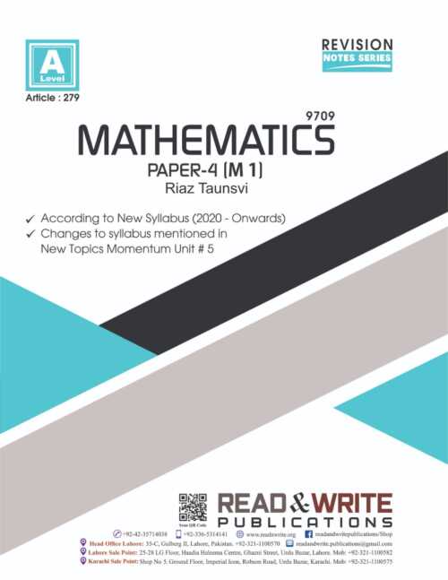 Mathematics A Level Paper 4 (M1) Revision Notes Art # 279